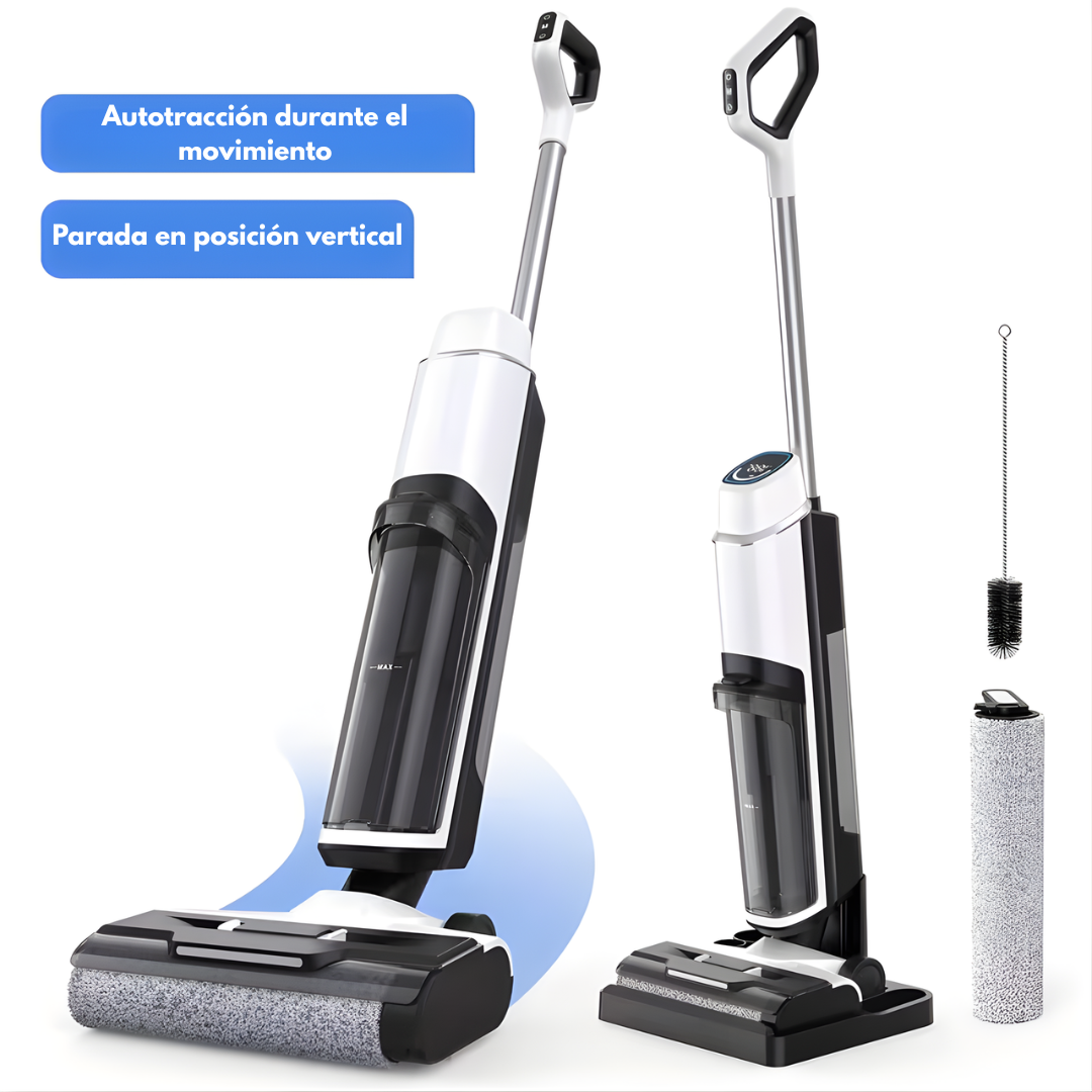 TurboMop Fusion® - la mopa aspiradora inalámbrica 3 en 1 para suelos secos y húmedos.