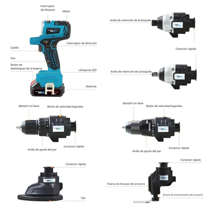 PowerCraft®: el kit definitivo de herramientas inalámbricas 12 en 1