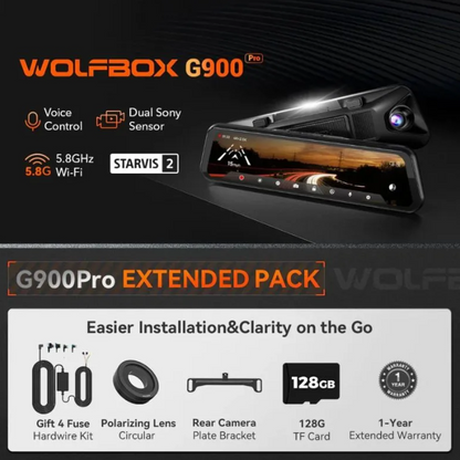 RoadGuard G900Pro® - 12MP WiFi Touch Screen Dash Cam Smart Mirror