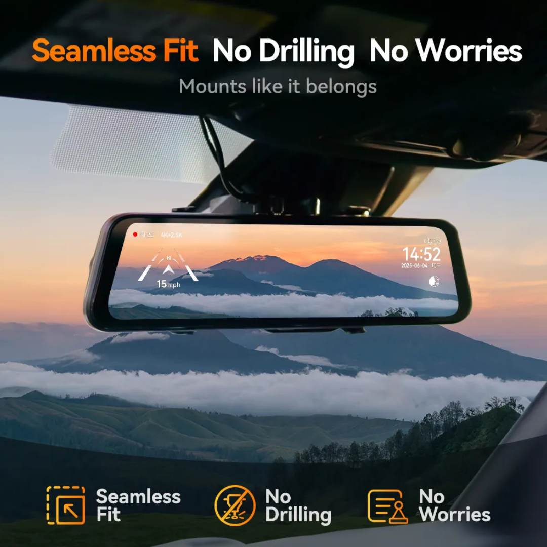 RoadGuard G900Pro® - 12MP WiFi Touch Screen Dash Cam Smart Mirror